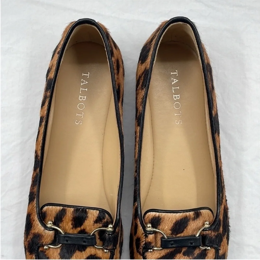 NEW! Talbots Francesca Driving Moccasins - Leopard Print Calf Hair. 7AA. - Picture 6 of 14